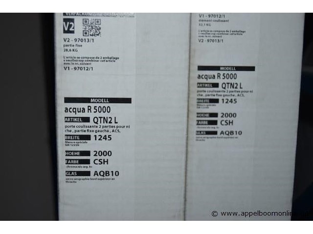 Doucheschuifdeur voor niche duka acqua r 5000 qtn2l - afbeelding 2 van  2