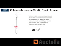 Douchesysteem met thermostatische mengkraan grohe vitalio start 250 cube - afbeelding 1 van  4