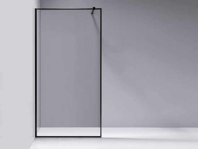 Douchewand - tampa - 80 of 90cm mat zwart frame - afbeelding 2 van  8
