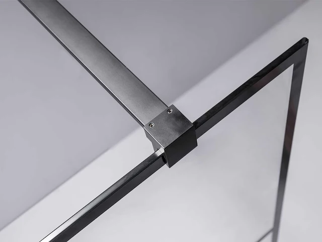 Douchewand - tampa - 80 of 90cm mat zwart frame - afbeelding 3 van  8
