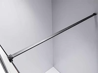Douchewand - tampa - 80 of 90cm mat zwart frame - afbeelding 4 van  8