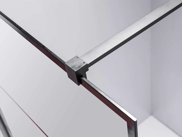 Douchewand - tampa - 80 of 90cm mat zwart frame - afbeelding 5 van  8