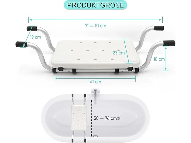 Douchezitje voor bad - afbeelding 2 van  4