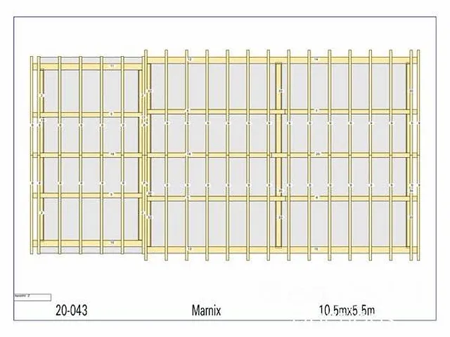 Douglas carport 10,5x5,5 met dak en wandbekleding - afbeelding 3 van  20