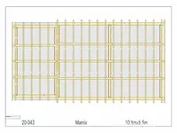 Douglas carport 10,5x5,5 met dak en wandbekleding - afbeelding 3 van  20