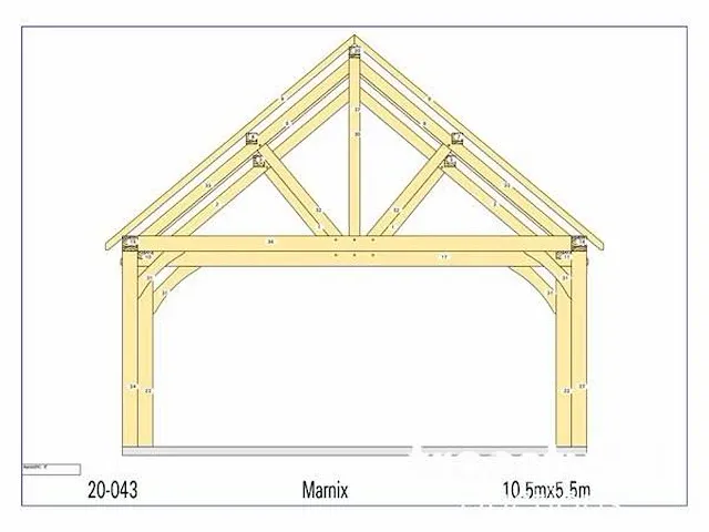 Douglas carport 10,5x5,5 - afbeelding 16 van  19