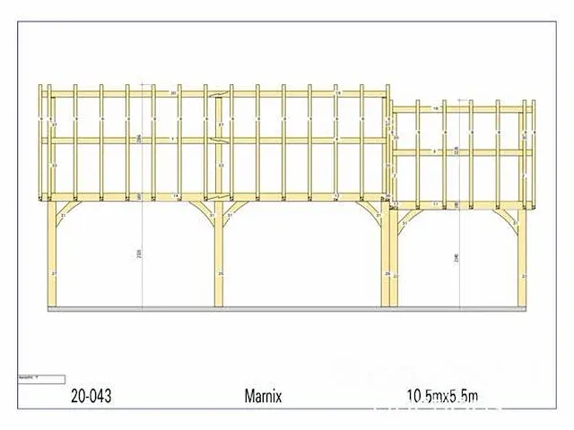 Douglas carport 10,5x5,5 - afbeelding 18 van  19