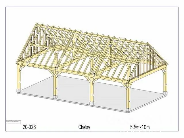Douglas carport 10x5,5 - afbeelding 12 van  19