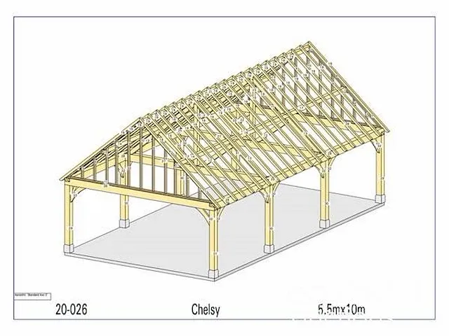 Douglas carport 10x5,5 - afbeelding 13 van  19