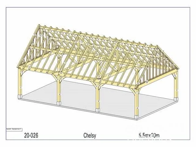 Douglas carport 10x5,5 - afbeelding 15 van  19