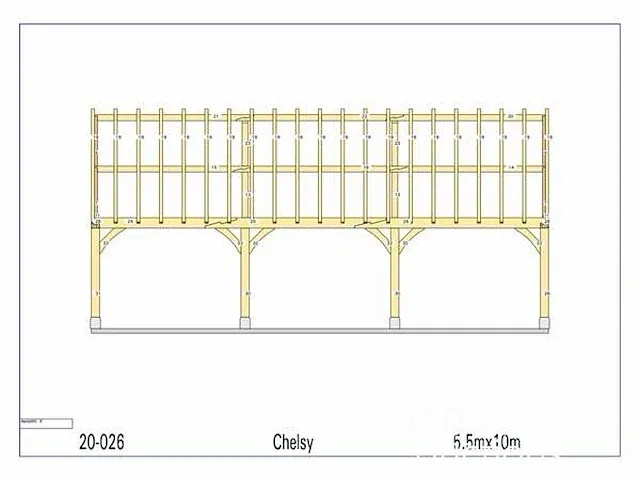 Douglas carport 10x5,5 - afbeelding 16 van  19