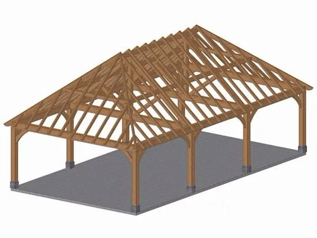 Douglas carport 10x5,5 - afbeelding 4 van  22