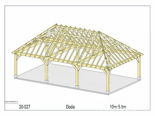Douglas carport 10x5,5 - afbeelding 18 van  22