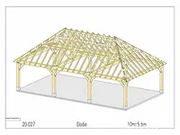 Douglas carport 10x5,5 - afbeelding 18 van  22