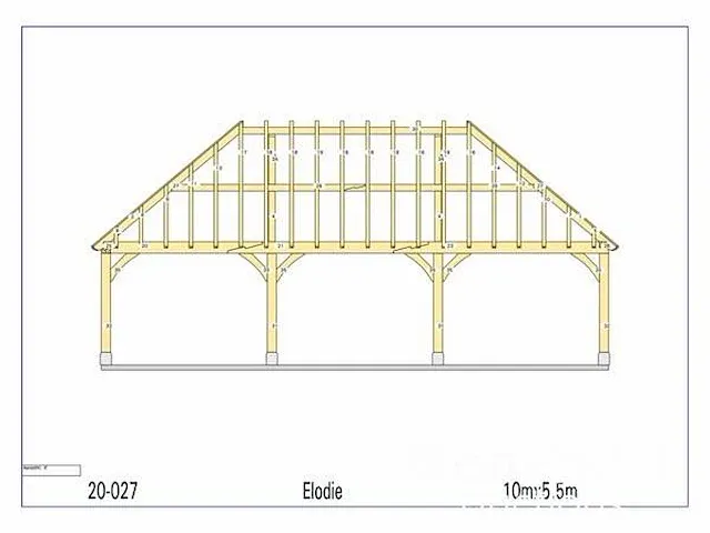 Douglas carport 10x5,5 - afbeelding 19 van  22