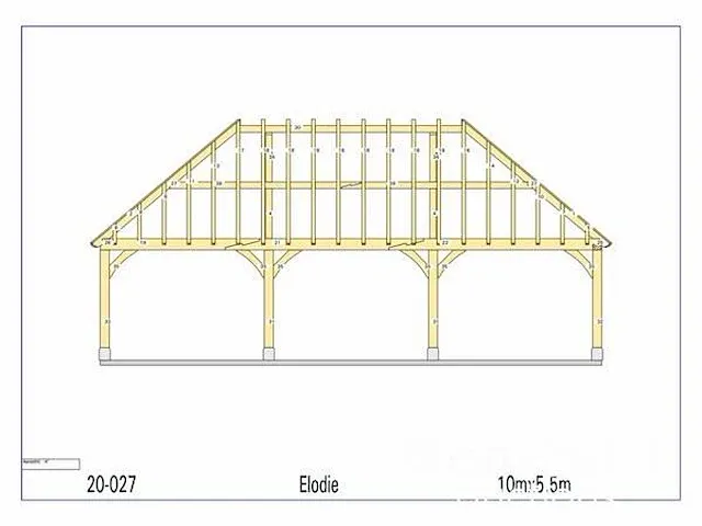 Douglas carport 10x5,5 - afbeelding 20 van  22
