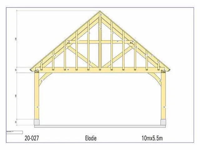 Douglas carport 10x5,5m - afbeelding 21 van  22