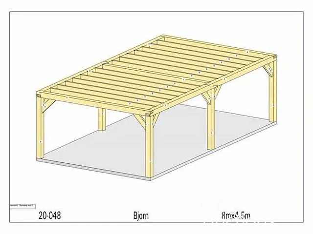 Douglas carport 8x4,5 - afbeelding 12 van  21