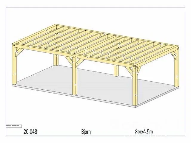 Douglas carport 8x4,5 - afbeelding 16 van  21