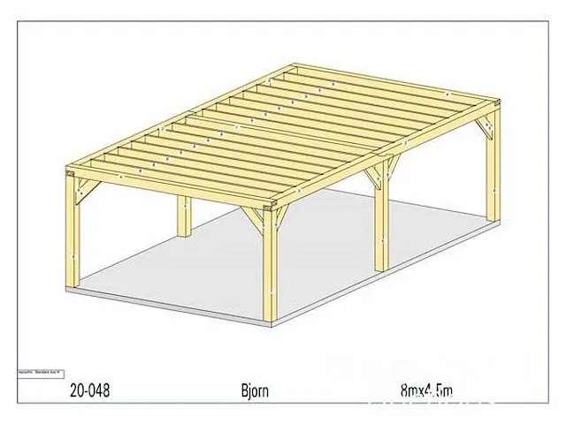 Douglas carport 8x4,5 - afbeelding 17 van  21