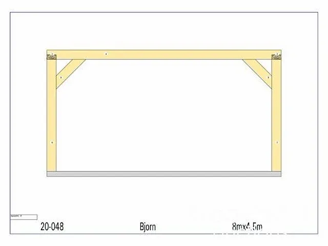 Douglas carport 8x4,5 - afbeelding 18 van  21