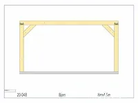 Douglas carport 8x4,5 - afbeelding 18 van  21