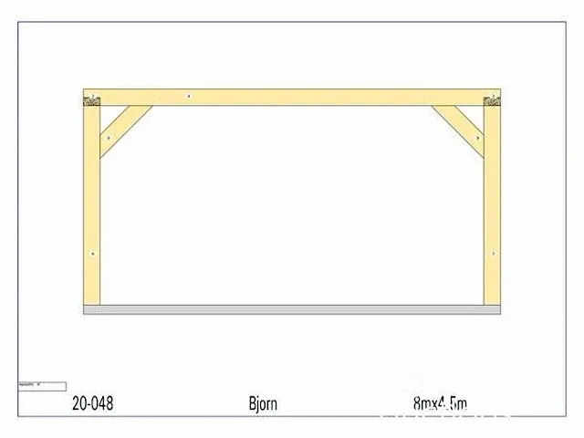 Douglas carport 8x4,5 - afbeelding 19 van  21