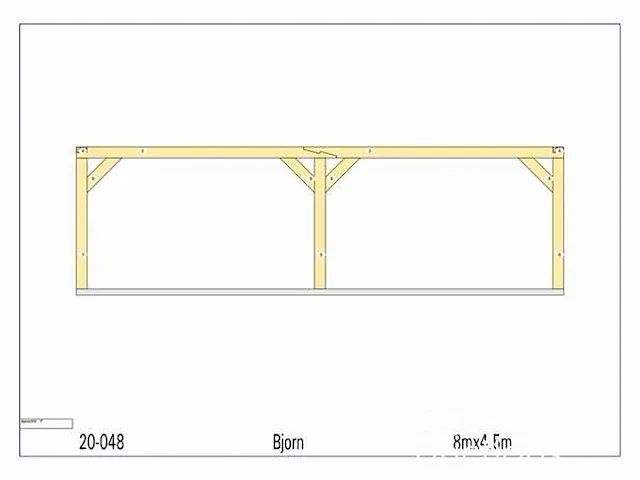 Douglas carport 8x4,5 - afbeelding 20 van  21