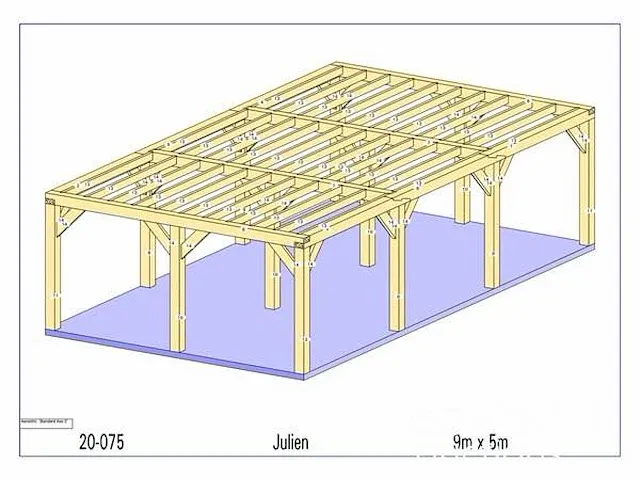 Douglas carport 9x5 - afbeelding 12 van  22