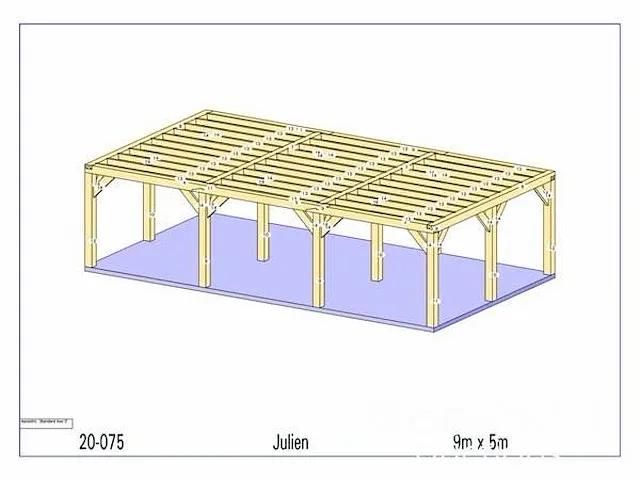 Douglas carport 9x5 - afbeelding 16 van  22