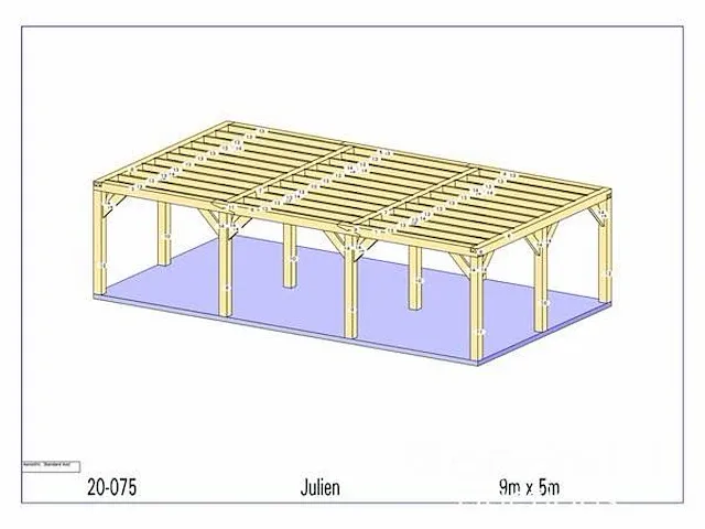 Douglas carport 9x5 - afbeelding 17 van  22