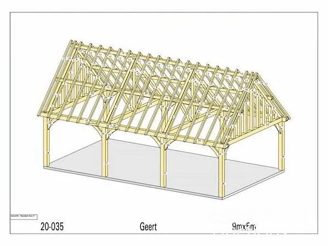 Douglas carport 9x5 - afbeelding 20 van  26