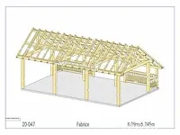 Douglas chalet 8 x 6 met dak en wandbekleding - afbeelding 32 van  37
