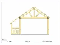 Douglas chalet 8 x 6 met dak en wandbekleding - afbeelding 35 van  37