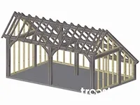 Douglas poolhouse 6,4x4 met dak en wandbekleding - afbeelding 6 van  34