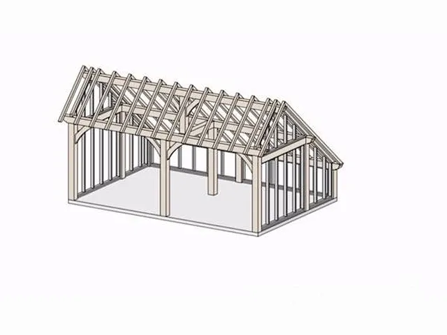 Douglas poolhouse 6,4x4 met dak en wandbekleding - afbeelding 7 van  34
