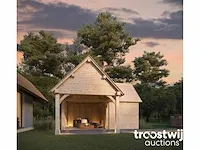 Douglas poolhouse 6x6 met dak en wandbekleding - afbeelding 1 van  27