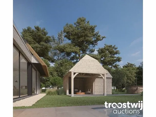 Douglas poolhouse 6x6 met dak en wandbekleding - afbeelding 1 van  38