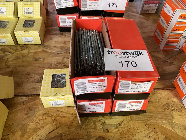 Dozen lange houtschroeven - afbeelding 1 van  6