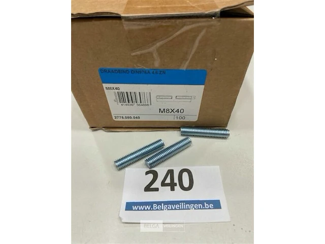 Draadeind m8 x 40 - afbeelding 1 van  3