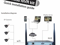 Draadloos camera bewakingset set met 4 nachtzicht cameras - afbeelding 3 van  3