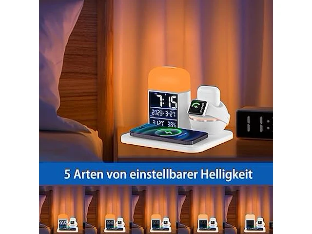 Draadloze oplader, 6-in-1 snel draadloos laadstation - afbeelding 2 van  5