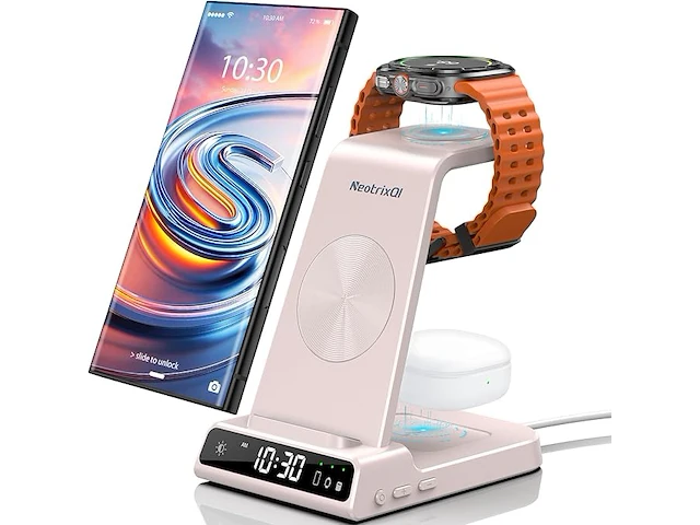 Draadloze oplader voor samsung (roze) - afbeelding 1 van  4