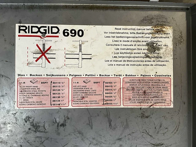 Draadsnijmachine ridgid 690 - afbeelding 3 van  12