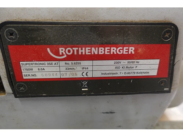 Draadsnijmachine rothenberger - afbeelding 4 van  4
