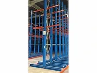 Draagarmstelling dubbel lengte 4000mm, hoogte 5000mm, diepte 2x1250mm, 2 niveaus, (als nieuw) - afbeelding 1 van  5