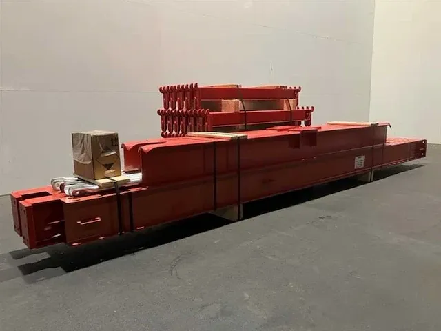 Draagarmstelling dubbelzijdig lengte 3900mm , hoogte 4000mm , diepte 1200mm , 6 niveaus occasie - afbeelding 1 van  5