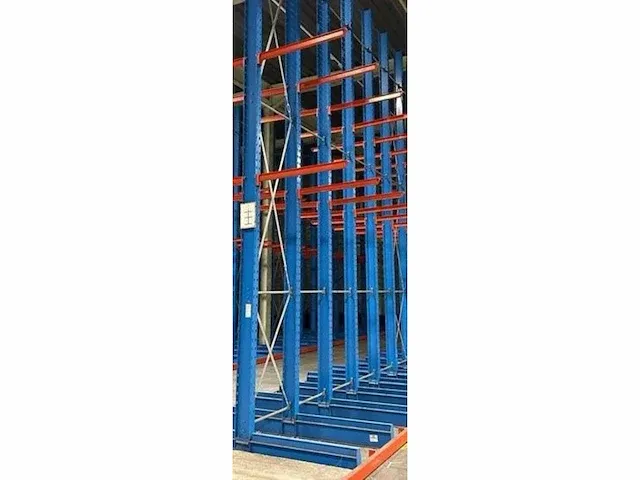 Draagarmstelling enkelzijdig lengte 4000 mm, hoogte 5000 mm, diepte 1250 mm, 4 niveaus, occasie - afbeelding 4 van  5