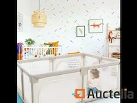 Draagbaar babyparkactiviteitencentrum met heras bouwhek - afbeelding 2 van  10