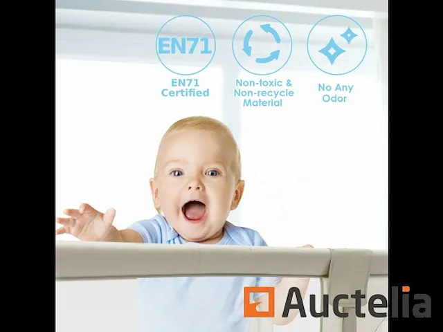 Draagbaar babyparkactiviteitencentrum met heras bouwhek - afbeelding 5 van  10